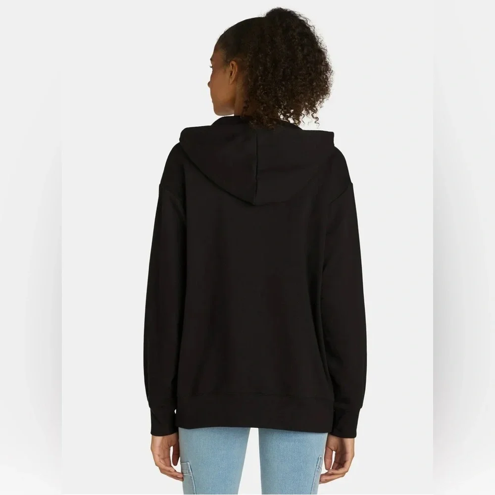 No Boundaries Oversized Zip Up Hoodie Black Sz Medium NWOT - Picture 3 of 3